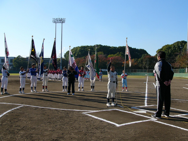 今年の選手宣誓は、ヤングリーグから夙川ボーイズ主将中島誠選手